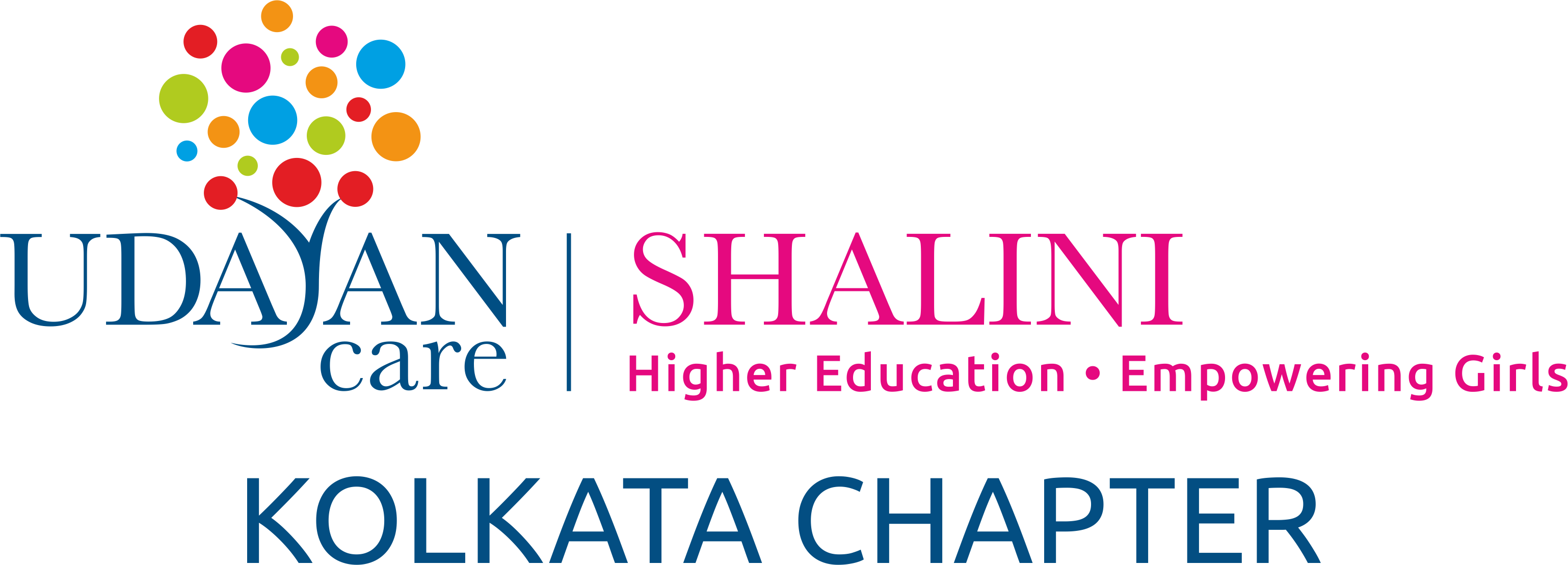 Udayan Shalini Fellowships derives its name from conjoining two Sanskrit words ‘Udayan’ and ‘Shalini’ symbolising the right to eternal sunrise and a dignified life for a girl. This logo carries 'Kolkata' as the Chapter name. 